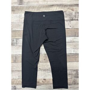 Size 6 Lululemon Give Me Qi Workout Activewear Gym Yoga Crop Leggings Black